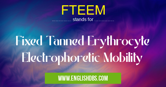 FTEEM means Fixed Tanned Erythrocyte Electrophoretic Mobility FTEEM