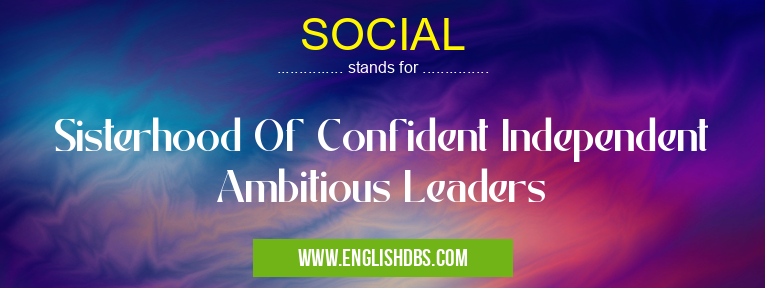 SOCIAL means Sisterhood Of Confident Independent Ambitious Leaders SOCIAL