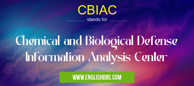 CBIAC means Chemical and Biological Defense Information Analysis Center CBIAC