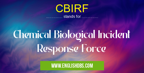 CBIRF means Chemical Biological Incident Response Force CBIRF