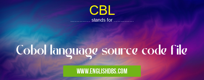 CBL means Cobol language source code file CBL