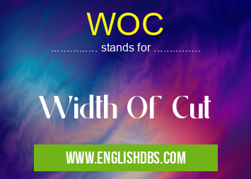 WOC means Width Of Cut WOC