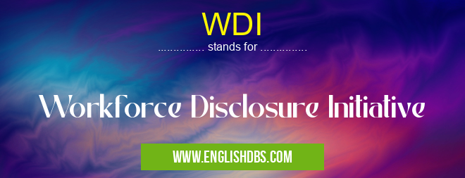 WDI means Workforce Disclosure Initiative WDI