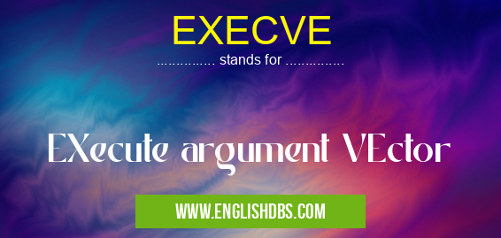 EXECVE means EXecute argument VEctor EXECVE