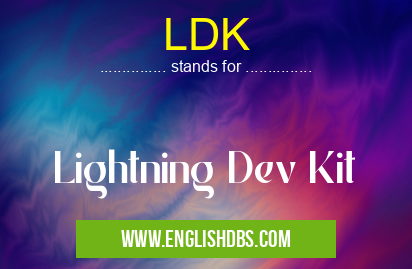 LDK means Lightning Dev Kit LDK