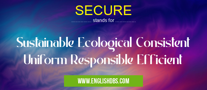 SECURE means Sustainable Ecological Consistent Uniform Responsible Efficient SECURE