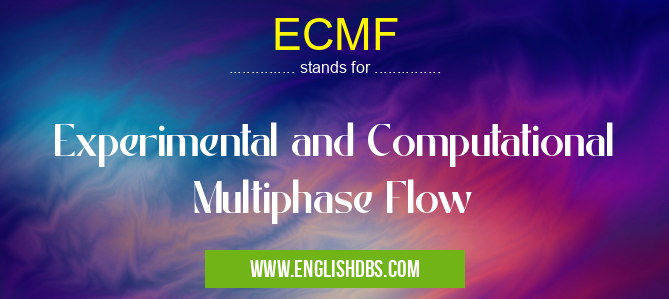 ECMF means Experimental and Computational Multiphase Flow ECMF