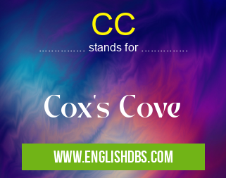 CC means Cox's Cove CC