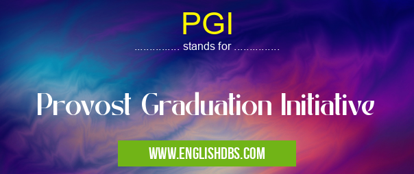 PGI means Provost Graduation Initiative PGI