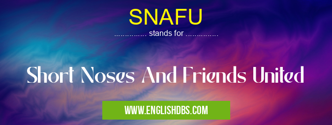 SNAFU means Short Noses And Friends United SNAFU