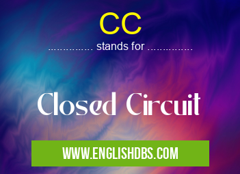 CC means Closed Circuit CC