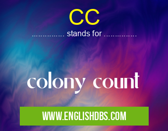 CC means colony count CC