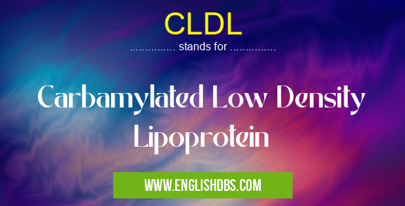 CLDL means Carbamylated Low Density Lipoprotein CLDL