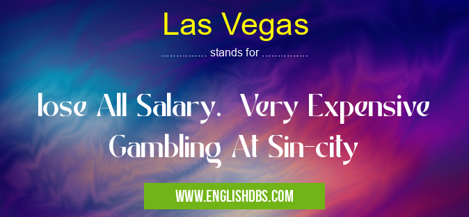 Las Vegas means lose All Salary. Very Expensive Gambling At Sin-city Las Vegas