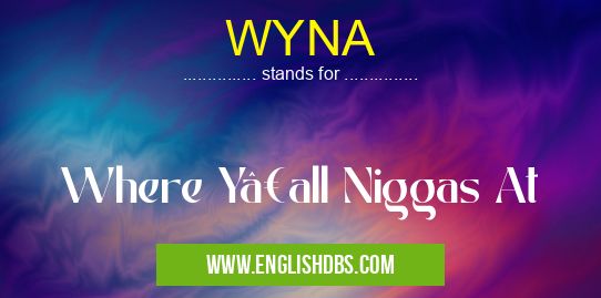 WYNA means Where Y’all Niggas At WYNA