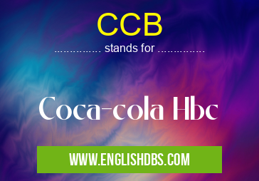 CCB means Coca-cola Hbc CCB
