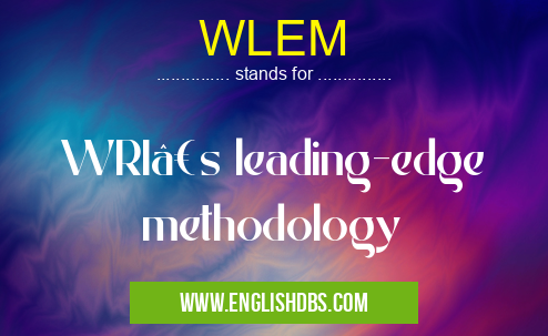 WLEM means WRI’s leading-edge methodology WLEM
