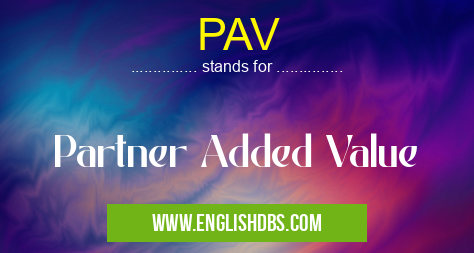 PAV means Partner Added Value PAV
