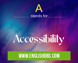 A means Accessibility A