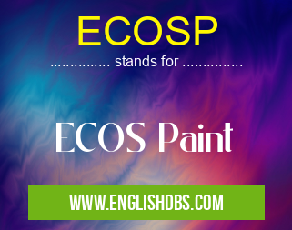 ECOSP means ECOS Paint ECOSP