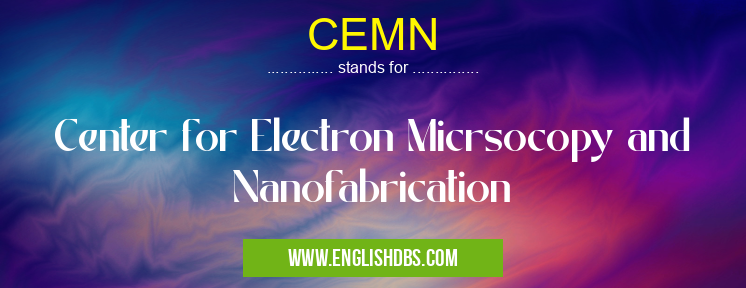 CEMN means Center for Electron Micrsocopy and Nanofabrication CEMN