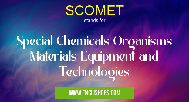 SCOMET means Special Chemicals Organisms Materials Equipment and Technologies SCOMET