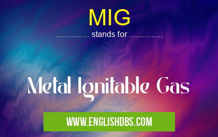 MIG means Metal Ignitable Gas MIG