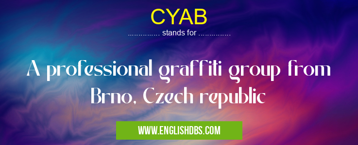 CYAB means A professional graffiti group from Brno, Czech republic CYAB