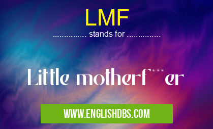 LMF means Little motherf***er LMF