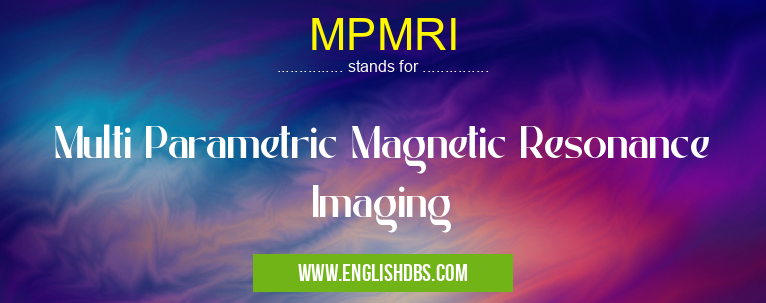 MPMRI means Multi Parametric Magnetic Resonance Imaging MPMRI