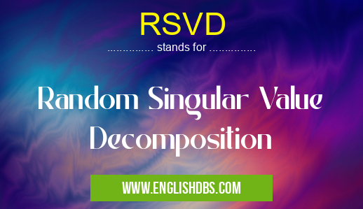 RSVD means Random Singular Value Decomposition RSVD