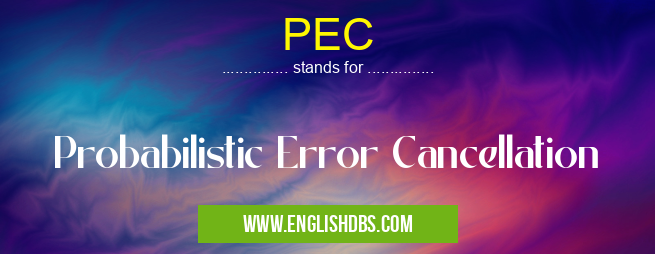PEC means Probabilistic Error Cancellation PEC