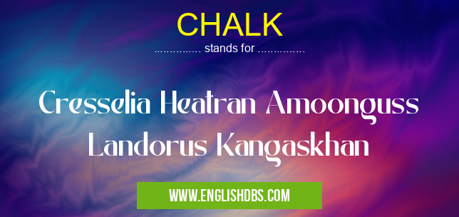 CHALK means Cresselia Heatran Amoonguss Landorus Kangaskhan CHALK