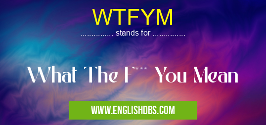 WTFYM means What The F*** You Mean WTFYM