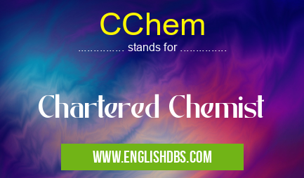 CChem means Chartered Chemist CChem