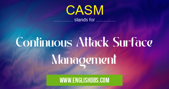 CASM means Continuous Attack Surface Management CASM