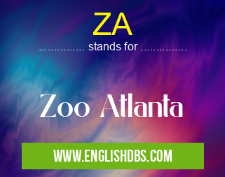 ZA means Zoo Atlanta ZA