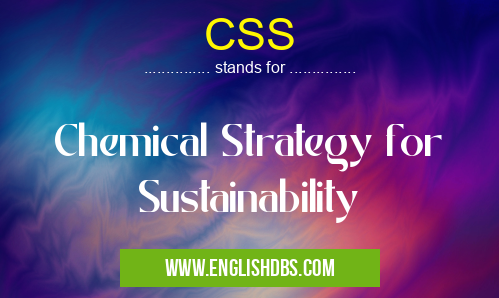 CSS means Chemical Strategy for Sustainability CSS