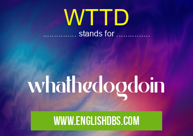 WTTD means whathedogdoin WTTD