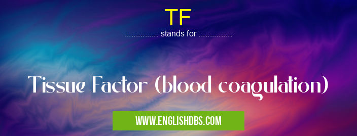 TF means Tissue Factor (blood coagulation) TF