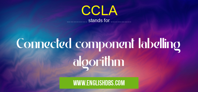 CCLA means Connected component labelling algorithm CCLA