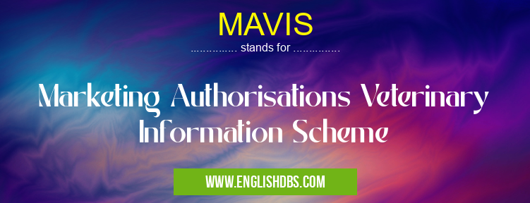 MAVIS means Marketing Authorisations Veterinary Information Scheme MAVIS