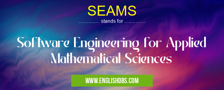 SEAMS means Software Engineering for Applied Mathematical Sciences SEAMS