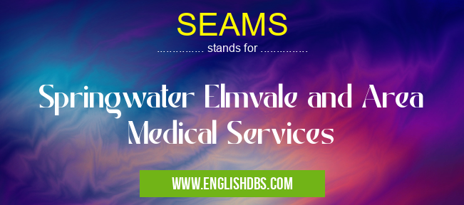 SEAMS means Springwater Elmvale and Area Medical Services SEAMS