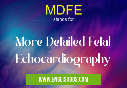 MDFE means More Detailed Fetal Echocardiography MDFE