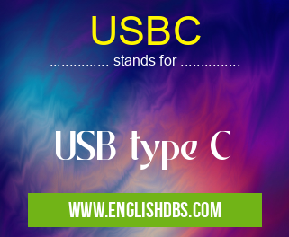 USBC means USB type C USBC
