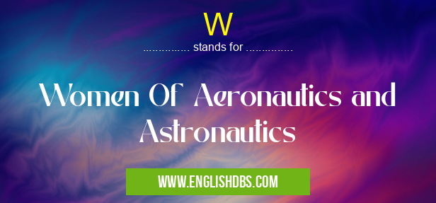 W means Women Of Aeronautics and Astronautics W