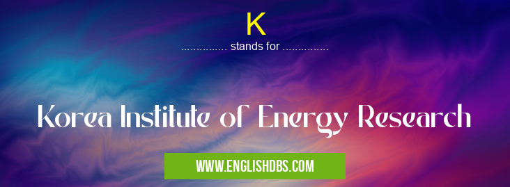 K means Korea Institute of Energy Research K