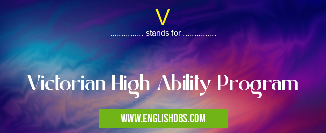 V means Victorian High Ability Program V