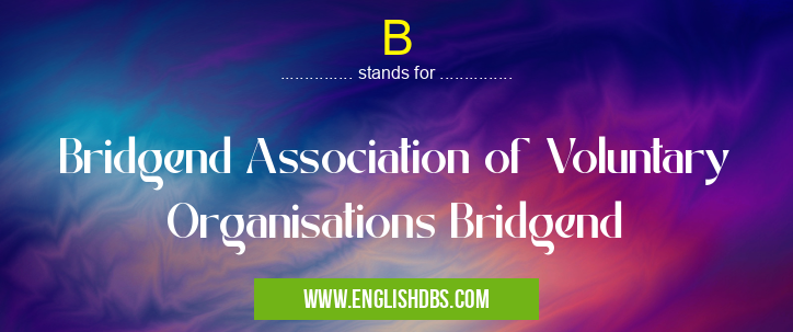 B means Bridgend Association of Voluntary Organisations Bridgend B